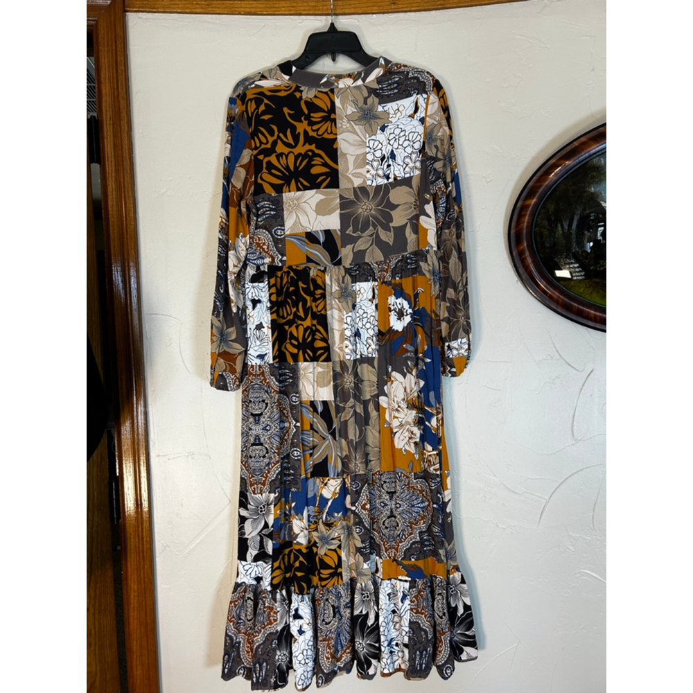Anthropologie Mare Mare Patchwork Floral Boho Maxi Dress M - Picture 6 of 13